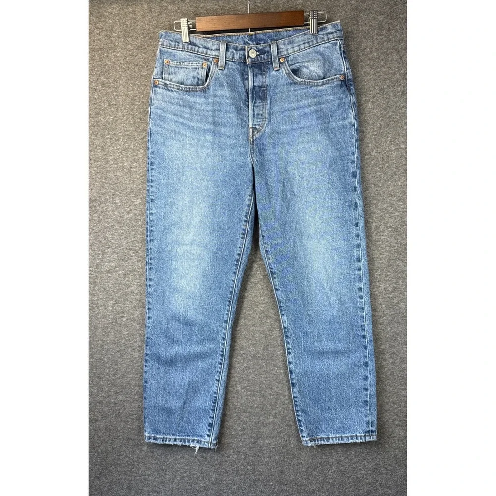 Levi's 501 Original Fit Jeans Men 30 Blue Straight Leg Button Fly Denim Academia